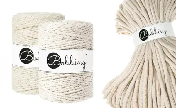 Bobbiny Macrame Christmas Cords - Golden Natural - Macrame Christmas Decoration Supplies