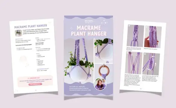 Easy DIY Macrame Plant Hanger Pattern PDF