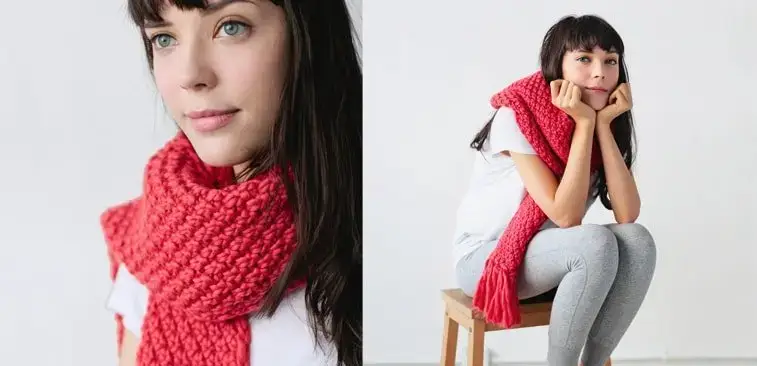 chunky scarf knitting pattern