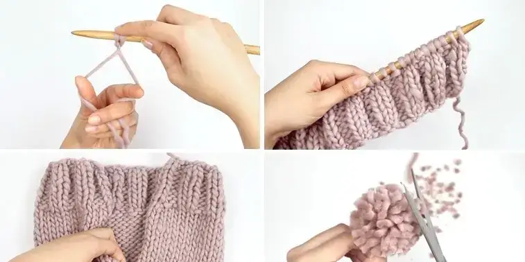 chunky hat knitting tutorial video