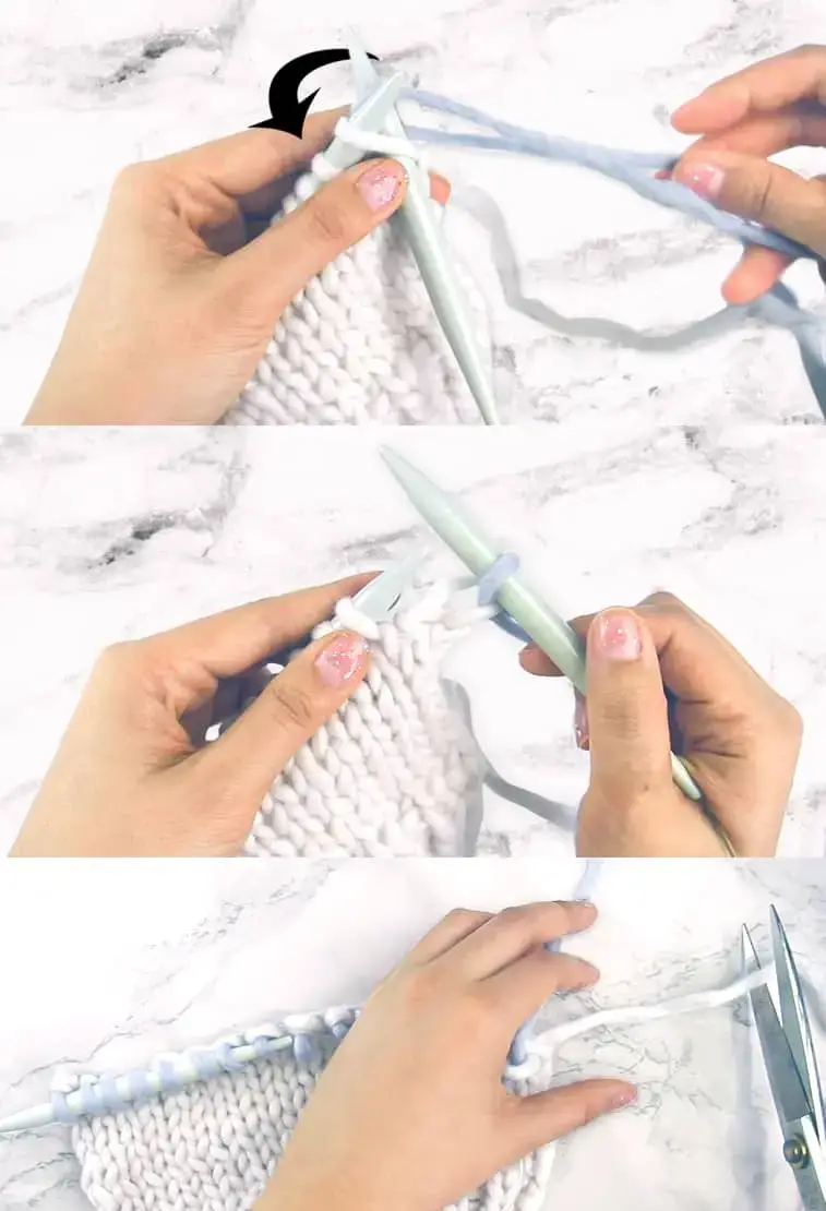 color blocking knit hat