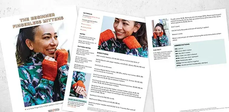 Pirštinių be pirštų mezgimo raštas (išsami pamoka)