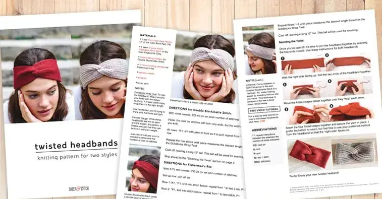 twisted headband knitting pattern