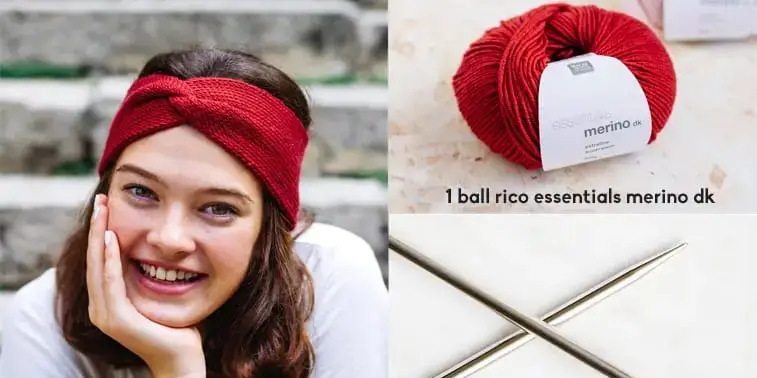 twist headband knitting materials