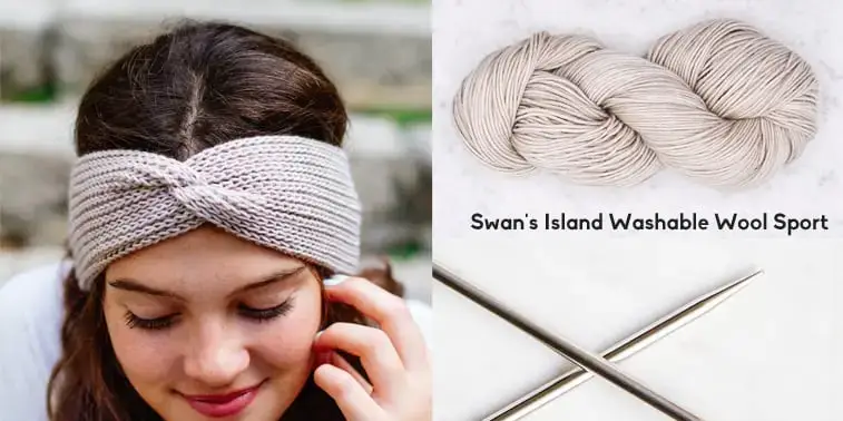 twist headband knitting materials