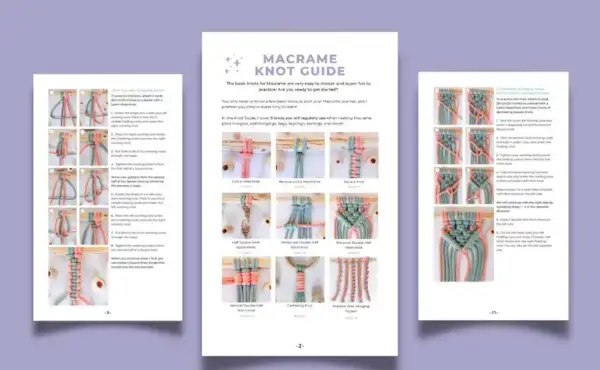 Free Macrame Knot Guide with Step-by-Step Photos and Instructions