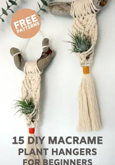 15 Completely Free DIY Macrame Plant Hanger Patterns for Beginners 