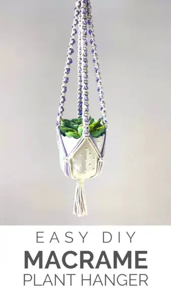 Super Easy DIY Macrame Plant Hanger for Beginners - X-Knot Plant Hanger Tutorial Pattern
