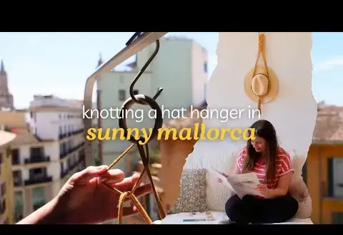 Upea makrame-hatunripustin solmiminen aurinkoisella parvekkeellani Mallorcalla