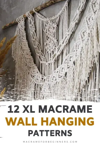 12 nádherných DIY veľkých vzorov na zavesenie na stenu Macrame