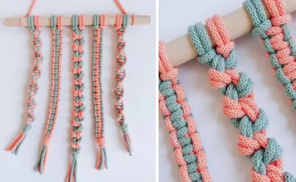Free Macrame Wall Hanging Tutorial for Absolute Beginners with Step-by-Step Photo Instructions & Knot Guide