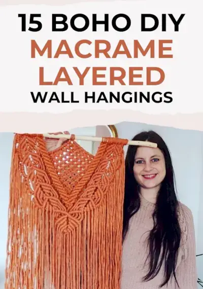 15 Boho DIY Layered Macrame Wall Hanging Tutorials for Beginners  Mimi & basket