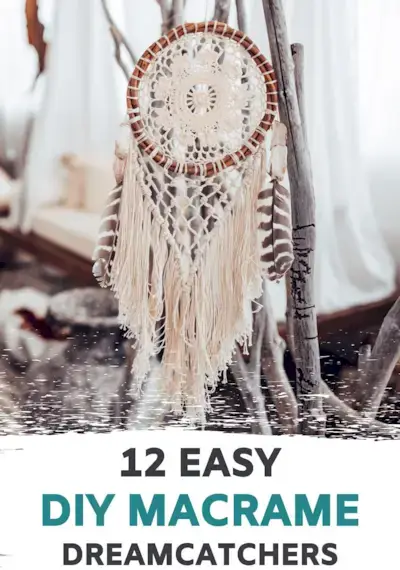 12 sencillos tutoriales de atrapasueños de macramé bohemio DIY