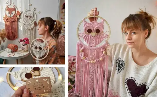 Poly Tusal Owl Tutorial - Macrame PDF Owl Tutorial by Poly Tusal Handmade