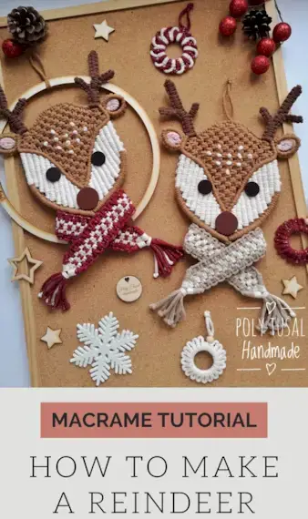 Learn How to Make The Beautiful Macrame Reindeer by Poly Tusal – Macrame Reindeer Pattern 
