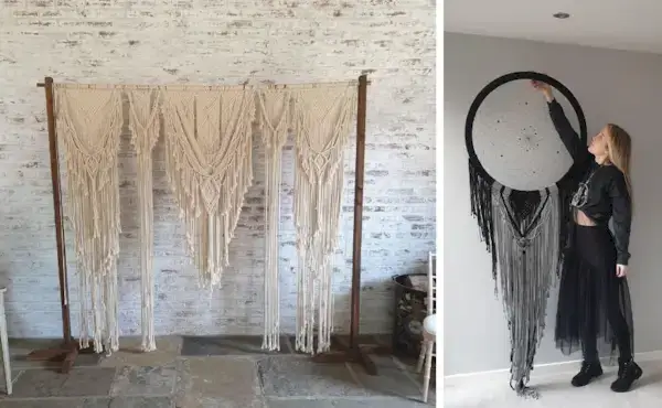 Vanir Creations - Rebecca Millar - Dreamcatchers Mooncatchers  Mimi & basket 