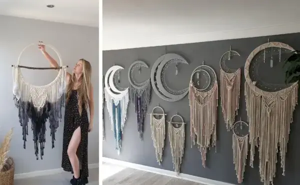 Vanir Creations - Rebecca Millar - Dreamcatchers Mooncatchers  Mimi & basket