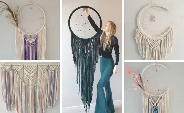 Vanir Creations - Rebecca Millar - Dreamcatchers Mooncatchers  Mimi & basket