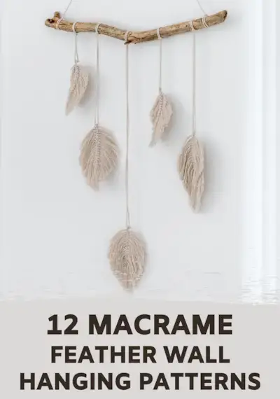 12 DIY Macrame Feather Wall Hanging Patterns for Beginners