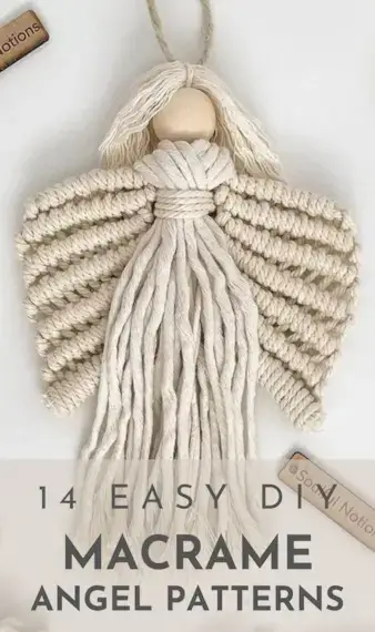 14 àngels de macramé de bricolatge súper bonics