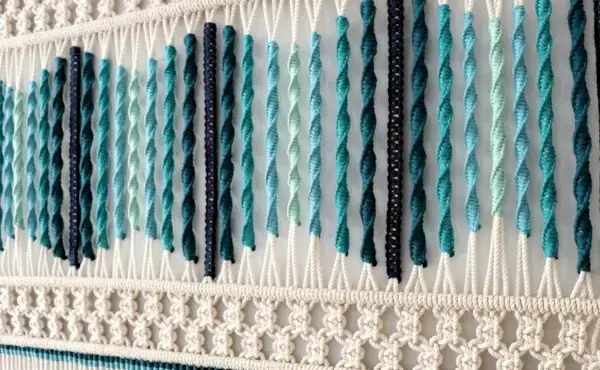 Sonata del Mar Macrame Wall Hanging Tutorial by Fibers of Mine 1  Mimi & basket
