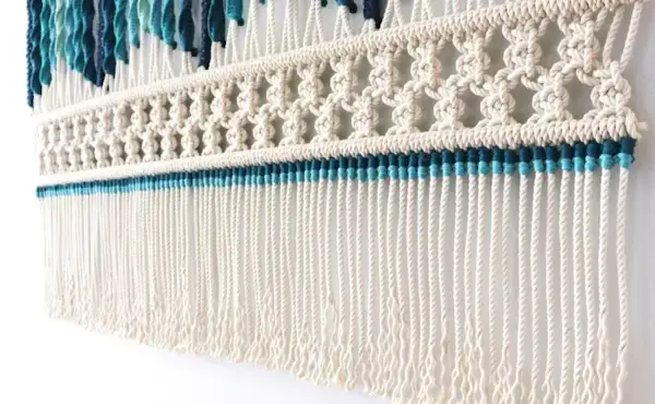 Sonata del Mar Macrame Wall Hanging Tutorial by Fibers of Mine 3  Mimi & basket