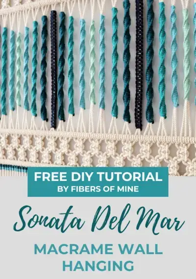 Sonata del Mar Macrame Wall Hanging Tutorial by Fibers of Mine  Mimi & basket