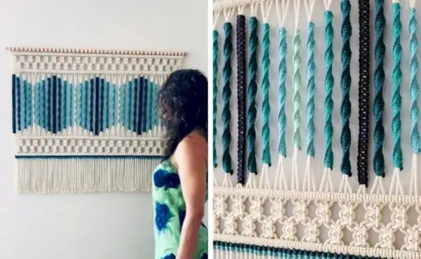 Jak vyrobit Sonata Del Mar Macrame na zeď – snadný návod pro začátečníky od Fibers of Mine