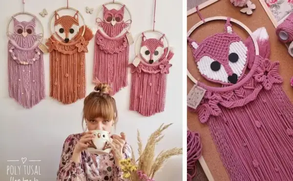 Poly Tusal DIY Fox Tutorial - Macrame PDF Fox Tutorial by Poly Tusal Handmade